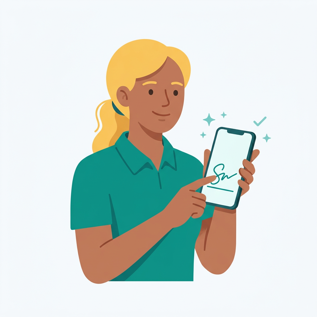 Votre client signe